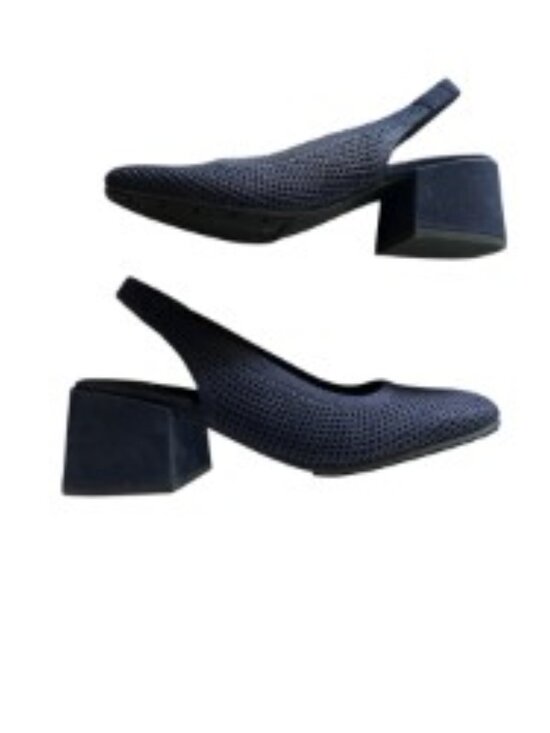 Eileen Fisher Shoes - Eileen Fisher Navy Knit Slingback Pumps 7